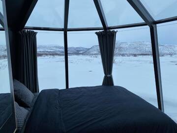 Фото номера Коттедж Шале Aurora Hut - luksusmajoitus iglu tunturissa Pohjois-Lapissa Nuorgamissa г. Нуоргам 3